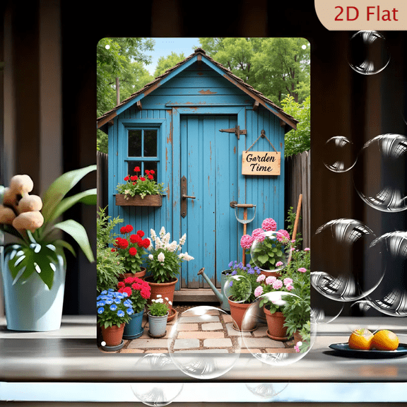 Garden Wall Sign 12x8 inch Outdoor Indoor Sign for Gardeners and Plant Lovers