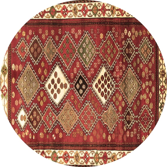 Ahgly Company Indoor Round Persian Brown Traditional Area Rugs, 3' Round