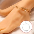 thumbnail image 4 of Sonducket Niñas tobillera pie adorno pies cadenas para vestido decoración perla/8 formas plata Type1 NO1, 4 of 6