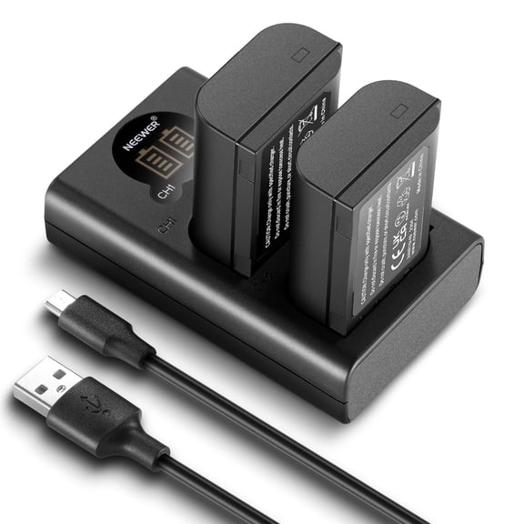 Neewer DMW-BLK22 Battery Set (2-pack) - 2400mAh, Type-C Charger, for Panasonic S5/S5II/GH6