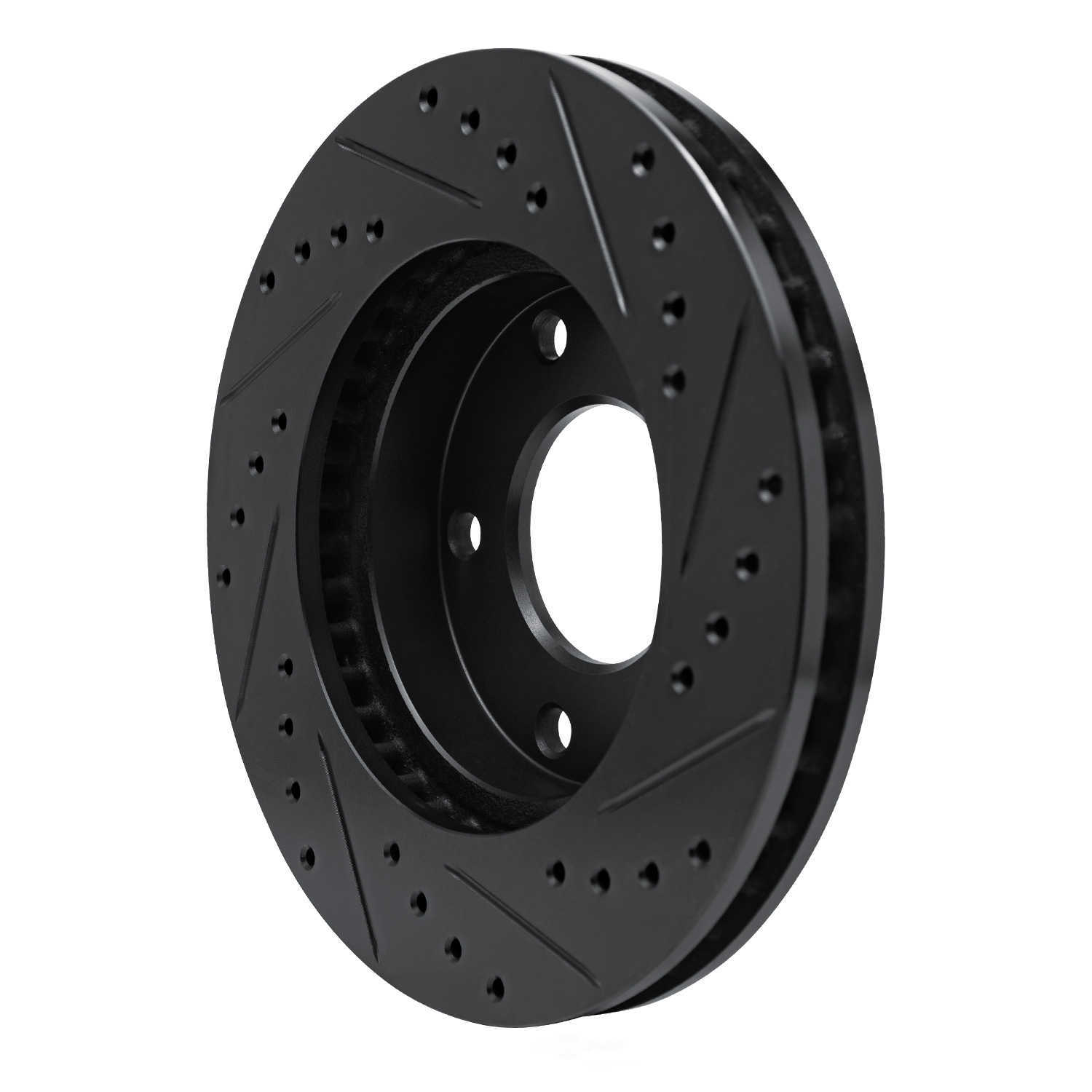 Dynamic Friction Company 633-46004L DFC Brake Rotor - Drilled And Slotted - Black