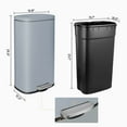 thumbnail image 5 of Pirecart 13.2 Gallon Trash Can Stainless Steel Step on Kitchen Trash Can, Blue, 5 of 7