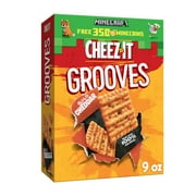 Cheez-It Grooves Bold Cheddar Cheese Crackers, Crunchy Snack Crackers, 9 oz