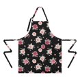 thumbnail image 2 of Pioneer Flower Floral Print Pattern Apron for Women and Men, Cotton Linen Waterproof with Pockets, Adjustable, 33x27 Inch for Kitchen, Gardening, BBQ, Salon, 2 of 6