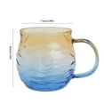 thumbnail image 2 of 12Oz Handblown Sea Glass Mug With Waved Texture Durability Beach Themed Coffee Cup with Handle For Teas Wine Cocktails, 2 of 8