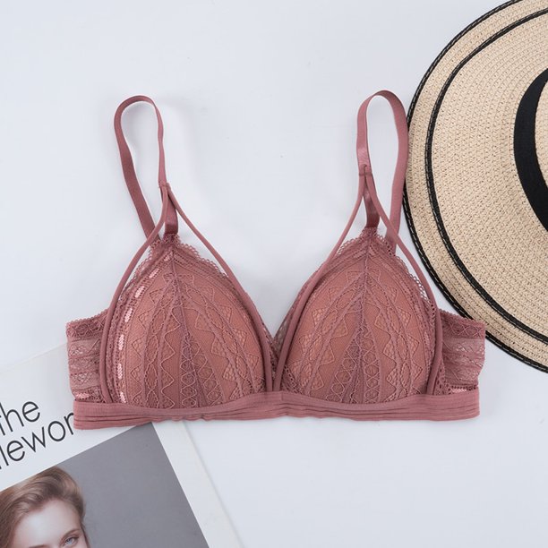 Sujetadores de encaje Floral para mujer, lencería Sexy, belleza en la espalda, Bralette con escote en V profundo, ropa interior fina sin aros, sujetador de realce, sujetador femenino Tan Jianjun unisex