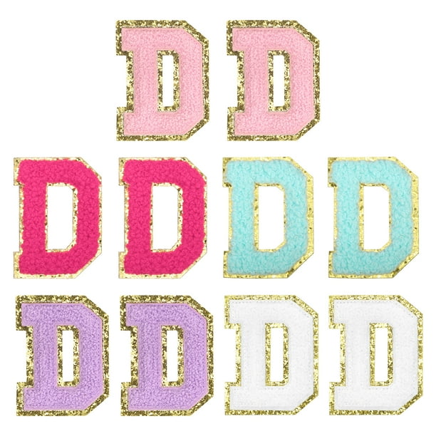 Parches de Letras de Chenilla Autoadhesivos Stickers para Reparación de Ropa (Multicolor, Paquete de 10)