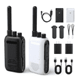 thumbnail image 2 of Walkie Talkie VoxLynk 5km 16 Canales Batería 9800mAh Carga Type-C Blanco/Negro, 2 of 5