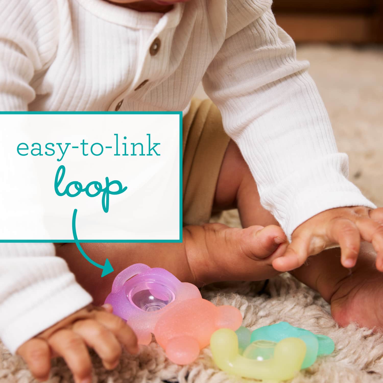 Infantino Teethimal Pop Pals Baby Teether Toy, 2-Pack photo 4