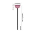 thumbnail image 3 of Metal Flower Garden Stake Bird Bath, Artificial Alloy Outdoor Yard Art Bird Feeder Bowl, Pollinator Watering Station for Butterflies, 1.96" x 3.54" x 25.78", KTFgvq, 3 of 6