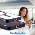 thumbnail image 6 of Magnetic for iPhone XR Case,Electroplated Clear Slim iPhone XR Phone Case with Camera Protection,Shockproof iPhone XR Case Compatible with MagSafe, Black Edge, 6 of 7
