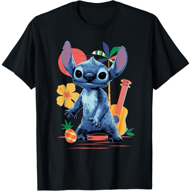 Disney T-Shirt de Plage Musical de Film en Direct Lilo And Stitch Toutes Tailles P-5TG