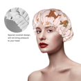 thumbnail image 2 of KLL Star Cute Dog Pattern Shower Cap & Bath Cap for Women,Reversible Oversized Waterproof Shower Caps for all Hair Lengths,Elastic Reusable Bathing Hair Cap, 2 of 6
