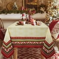 thumbnail image 3 of Christmas Tablecloth Red Rectangle Tablecloth, 60 x 84 inch, New Year''s Eve Tree Snowflake Floral Decoration Table Cover Waterproof and Oil Proof Table Cloth for Party Kitchen Dinner, 3 of 6
