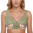 thumbnail image 3 of Sngxgn Women's Wireless Seamless Full-Coverage Convertible T-Shirt Bra(Green,L), 3 of 4