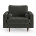 thumbnail image 4 of Pemberly Row Modern Upholstered Fabric Arm Chair in Charcoal, 4 of 5