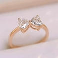thumbnail image 4 of 2Ct Heart Cut Diamond 14K Rose Gold Plated Women's Engagement Ring, 4 of 5