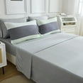 thumbnail image 4 of EMME 5-Pieces Sage Green Stripe Comforter Bedding Sets, Twin-XL, 4 of 7