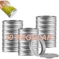 thumbnail image 1 of 20 Pack Mason Jar Lids and Rings for Ball Canning Lids Regular Mouth, Split-Type Lids Leak Proof, Reusable and Secure Canning Jar Caps with Silicone Seals (70mm, Silver), 1 of 9