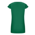 thumbnail image 4 of USSUMA Womens Summer Tops Women Fashion Summer Tops For V-Neck Ruffle Sleeve Tops Casual Sleeveless Elegant Holiday Saving Green Polyester+Spandex S, 4 of 6