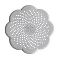 thumbnail image 2 of Hair Catcher Shower Drain with Suction Cups, Flower Shape Silicone Drain Cover for Kitchen, Bathroom, Bathtub, 2 of 6