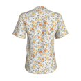 thumbnail image 3 of Uemuo Floral1 Printed Women's Classic V-Neck T-Shirt - Soft, Breathable, Moisture-Wicking, Perfect for Casual, Office, Travel, and Everyday Wear-Medium, 3 of 5