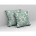 thumbnail image 2 of Divine Flowers Indoor/Outdoor Pillow with Removable Cover in Green Off-White 26x26, 2 of 5
