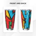 thumbnail image 3 of KLL Colorful Arrow Graffiti Pattern Print 40oz Stainless Steel Insulated Car Cup with Spillproof Lid - Keep Your Drink Hot or Cold on the Go-Without Straw, 3 of 8