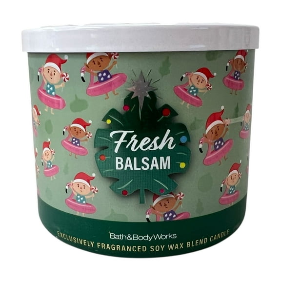 Bath & Body Works Fresh Balsam Scented 3 Wick Candle 14.5 oz
