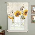 thumbnail image 2 of Farm Sunflowers Balloon Curtains for Windows, Bedroom Curtains 54 Inch Length, Retro Flowers Butterfly Botanical Beige Tie Up Curtains Panels Thermal Insulated Bathroom Curtains Window 42"x54", 2 of 8
