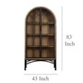 thumbnail image 7 of Veria China Cabinet, 2 Door Arch Frame, Antique Natural Brown, 83 Inch, 7 of 7