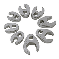 Sunex 9708 8-Piece 3/8" Drive Flare Nut Crowfoot Wrench Set