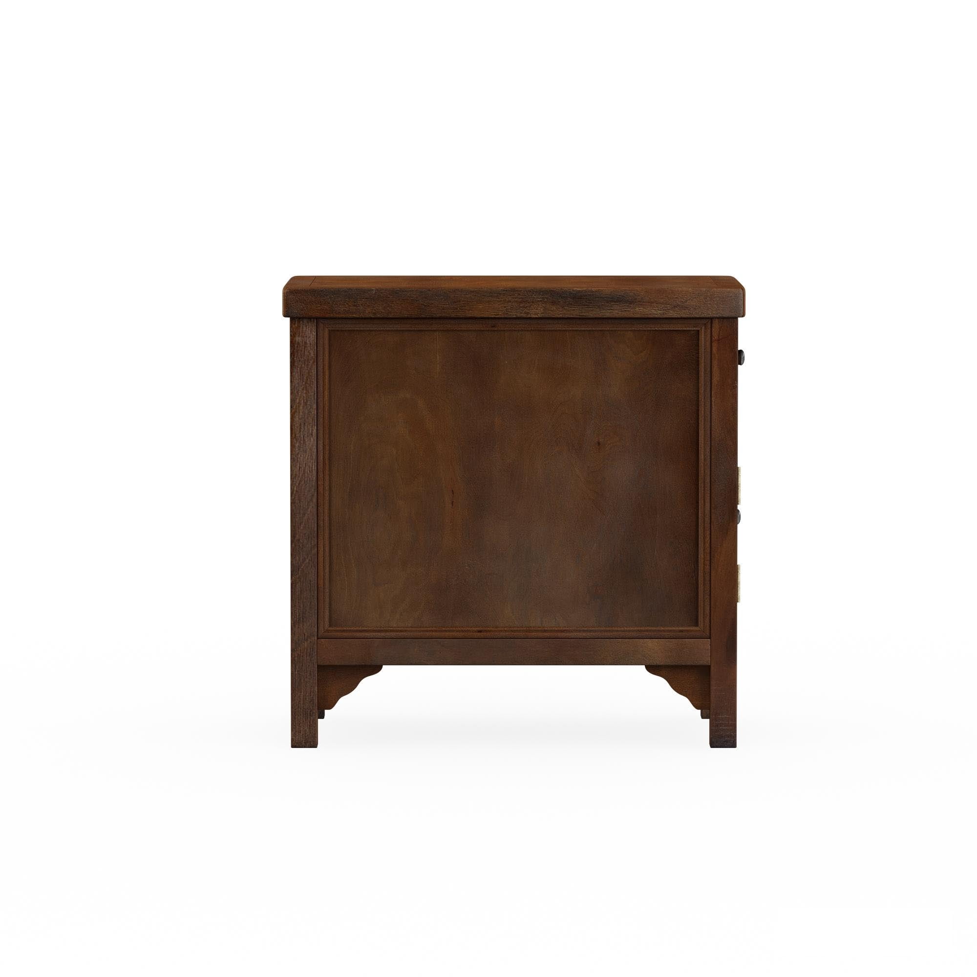 Furniture of America Keller Country Multi-Storage Side Table, Oak