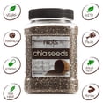thumbnail image 4 of Roots Circle Non-GMO Bulk Chia Seeds | 2.2lb Raw Superfood, Vegan, Kosher, Nut & Gluten Free, Keto, Paleo & Whole30 Friendly Add Omega 3 & Protein to Salad, Smoothie, Oatmeal, Acai Bowl | Airtight Jar, 4 of 7