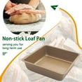 thumbnail image 4 of Loaf Pan Non-stick Carbon Steel Toast Pan Kitchen Baking Mold Tray Toast Pan Kitchen Bakery Seamless Baking Mold, 4 Inch, Gold, Square, 4 of 8