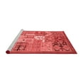 thumbnail image 2 of Ahgly Company Machine Washable Indoor Square Abstract Red Modern Area Rugs, 7' Square, 2 of 4