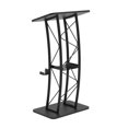 thumbnail image 2 of FixtureDisplays® Curved Podium, Truss Metal/ Wood Pulpit Lectern With A Saucer 11568, 2 of 7