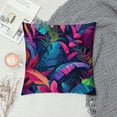 thumbnail image 2 of Acheng Short Plush Pillowcase 1 Piece - Palm Leaves with Lush Branches and Leaves, Tropical Jungle Palm Leaves with Charming Colors White, 2 of 5