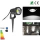 thumbnail image 3 of Billuyoard Luz LED COB para jardín, 5W, lámpara de césped con pinchos para exteriores, decoración de paisaje, focos de luz nocturna, focos de Iluminación y accesorios Blanco frio/Espiga, 3 of 6