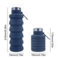 thumbnail image 3 of Botella Para Agua Botella de agua plegable Botella de agua expandible 500 ML a prueba de fugas para caminatas en el gimnasio, 3 of 7