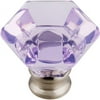 Lavender & Satin Nickel Acrylic Faceted Knob - 1 1/4" LQ-P15573V-312-C