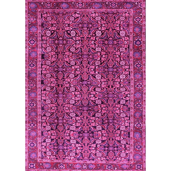 Ahgly Company Indoor Rectangle Persian Pink Traditional Area Rugs, 5' x 7'