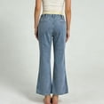thumbnail image 7 of Flare Leg Jeans for Women, Audhol Women's Flare Bell Bottom Jeans Mid-High Waisted Stretch Wide Leg Denim Pants Bootcut Jeans for Women Light Blue M, 7 of 7