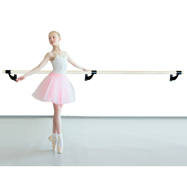Portable 4FT Freestanding Double Dancing Ballet Barre Bar W/5