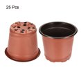 thumbnail image 3 of Unique Bargains 4.7' Plastic Plant Nursery Pots Starting Planter Container, Red 25 Pack, 3 of 6