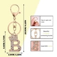 thumbnail image 3 of Stylish Metal Alphabet Letter Keychain Fashion Jewelry Accessory for Bags and Personal Items with Exquisite Encrusted Detailing, 3 of 5