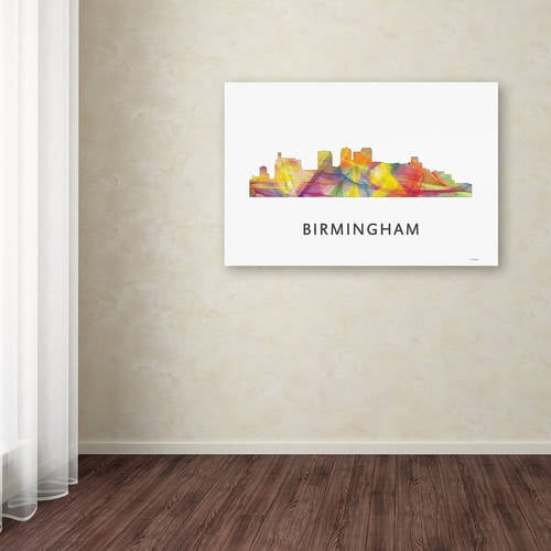 Trademark Fine Art 'Birmingham Alabama Skyline WB-1' Canvas Art by Marlene Watson