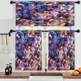 thumbnail image 3 of LALILO Kitchen Curtains and Valances Set of 3 36" Watercolor Window Treatment Tiers for Window Decor, 3 of 5