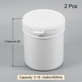 thumbnail image 2 of Unique Bargains Plastic Paint Pail 0.16 -Gallon/600mL with Sealing Strip Lids White 2Packs, 2 of 6