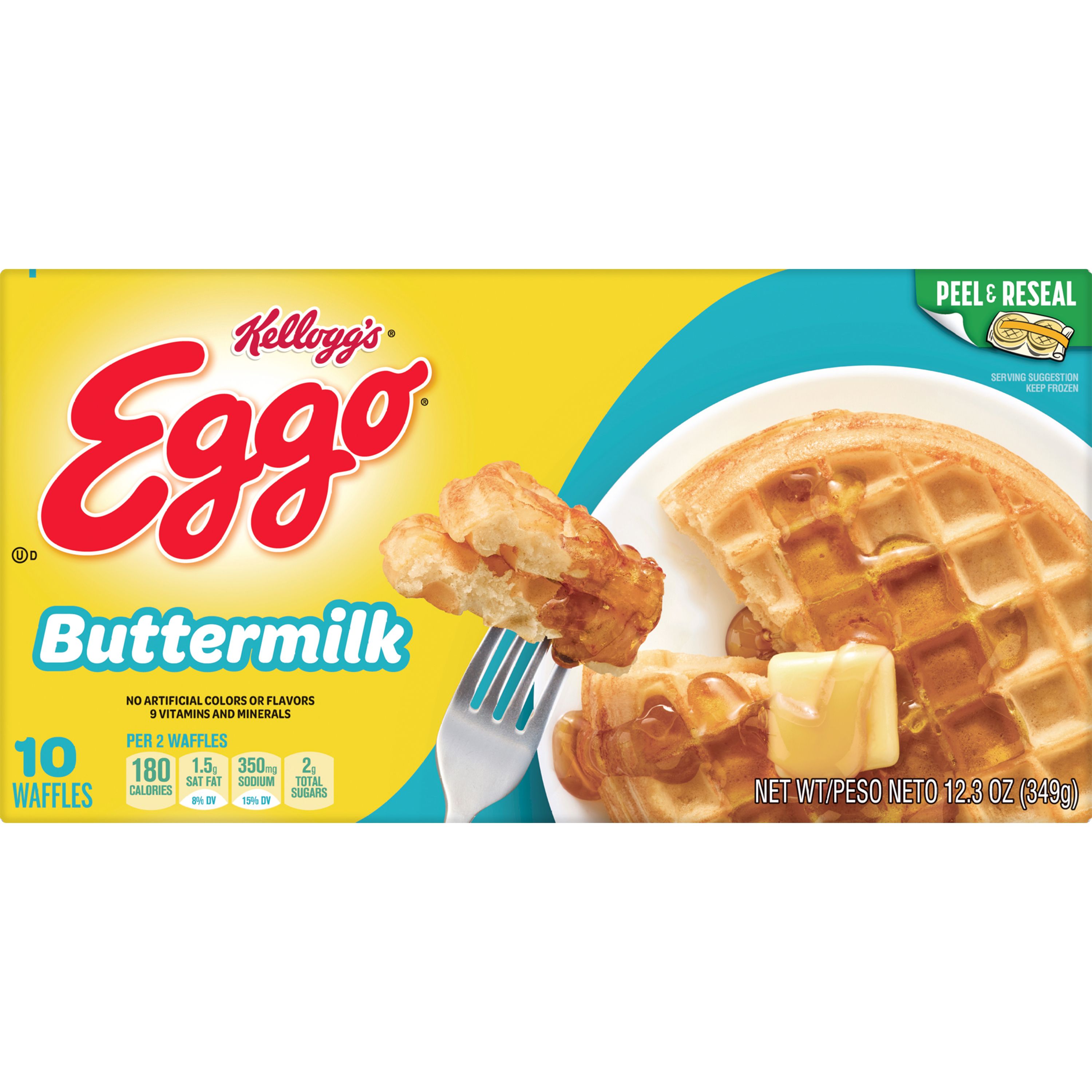 Buy Eggo Frozen Waffles, Buttermilk, 12.3 Oz, Box, Frozen Online at